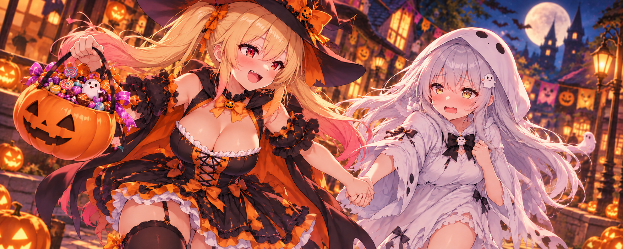 Las waifus de Erodeus disfrazadas de bruja